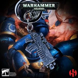 Warhammer 40K - Bolter Metallic Finish Keychain-WHK-K007