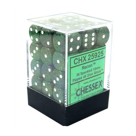 Chessex Speckled 12mm d6 Dice Blocks with Pips (36 Dice) - Recon-25925