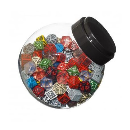 Jar of dice with D6, D10, D20 (150)-JMIX01