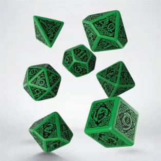 Celtic Green & Black Dice Set-SCER09
