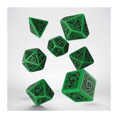 Celtic Green & Black Dice Set-SCER09