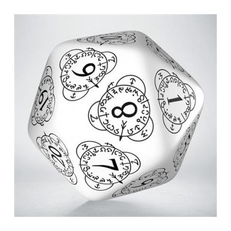 D20 Level Counter White & black Die-20LEV02