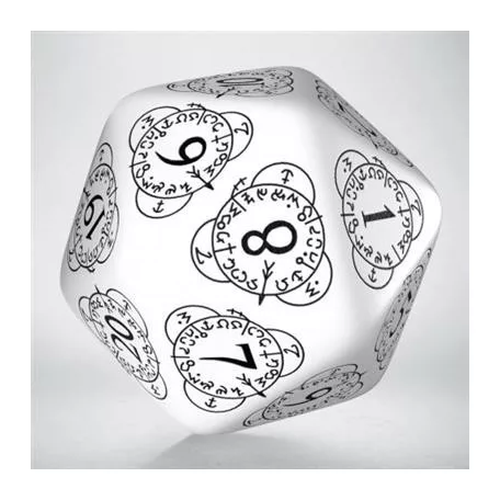 D20 Level Counter White & black Die-20LEV02