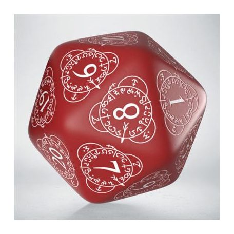 D20 Level Counter Red & white Die-20LEV03