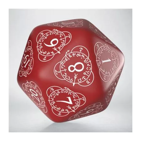 D20 Level Counter Red & white Die-20LEV03