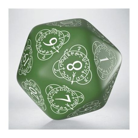 D20 Level Counter Green & white Die-20LEV04