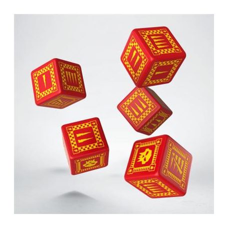 Orc Red & yellow 5D6 Dice (5)-WORK23