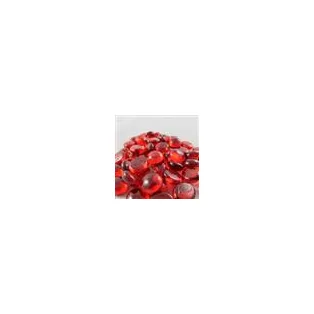 Chessex Gaming Glass Stones in Tube - Crystal Red (40)-1124