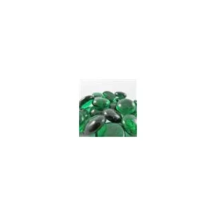 Chessex Gaming Glass Stones in Tube - Crystal Dark Green (40)-1125
