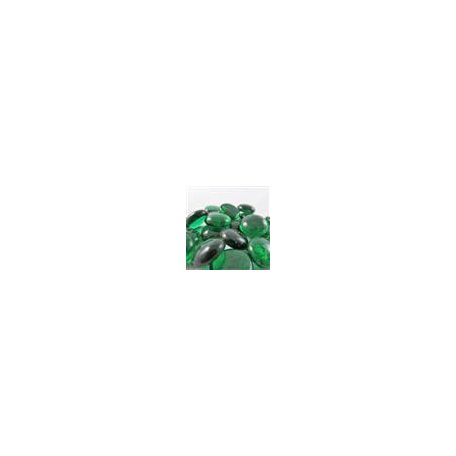 Chessex Gaming Glass Stones in Tube - Crystal Dark Green (40)-1125