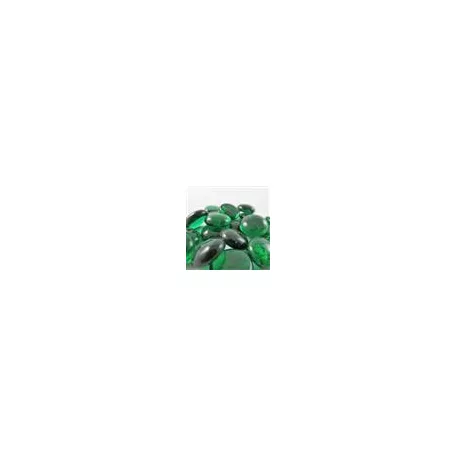 Chessex Gaming Glass Stones in Tube - Crystal Dark Green (40)-1125