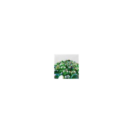 Chessex Gaming Glass Stones in Tube - Iridized Crystal Green (40)-1175