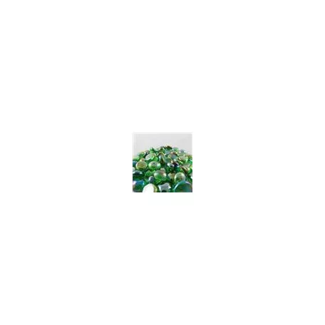 Chessex Gaming Glass Stones in Tube - Iridized Crystal Green (40)-1175