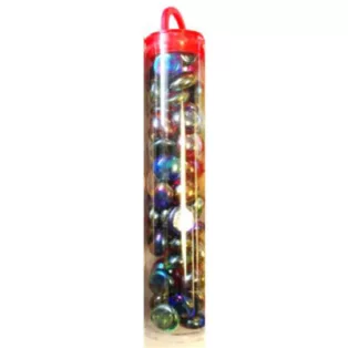 Chessex Gaming Glass Stones in Tube - Assorted Iridized (40)-1197