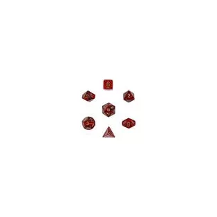 Chessex Vortex 7-Die Set - Burgundy w/gold-27434