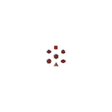 Chessex Vortex 7-Die Set - Burgundy w/gold-27434