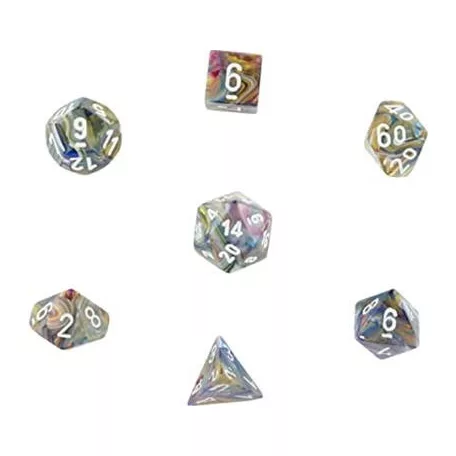 Chessex Festive 7-Die Set - Carousel w/white-27440
