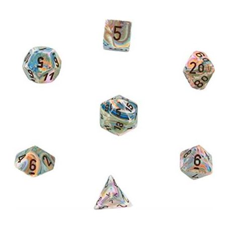 Chessex Festive 7-Die Set - Virbrant w/brown-27441