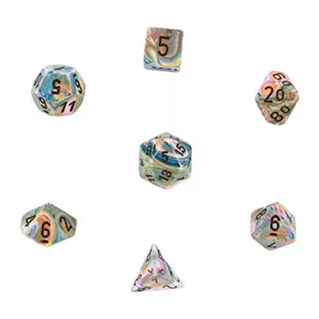 Chessex Festive 7-Die Set - Virbrant w/brown-27441
