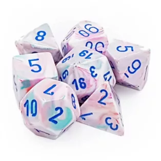 Chessex Festive Polyhedral 7-Die Set - Pop Art w/blue-27544