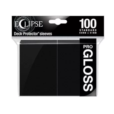 UP - Standard Sleeves - Gloss Eclipse - Jet Black (100 Sleeves)-15601
