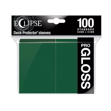 UP - Standard Sleeves - Gloss Eclipse - Forest Green (100 Sleeves)-15605