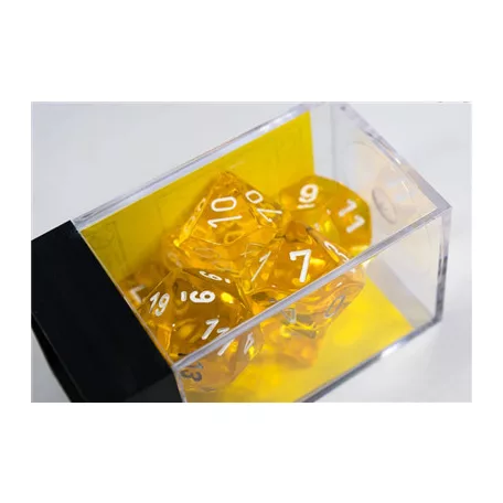 Chessex Translucent Polyhedral 7-Die Set - Yellow/white-23072