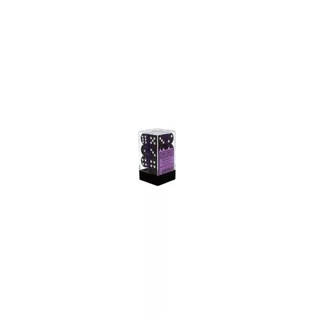 Chessex Translucent 16mm d6 with pips Dice Blocks (12 Dice) - Purple w/white-23607