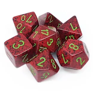 Chessex Speckled Polyhedral 7-Die Set - Strawberry-25304