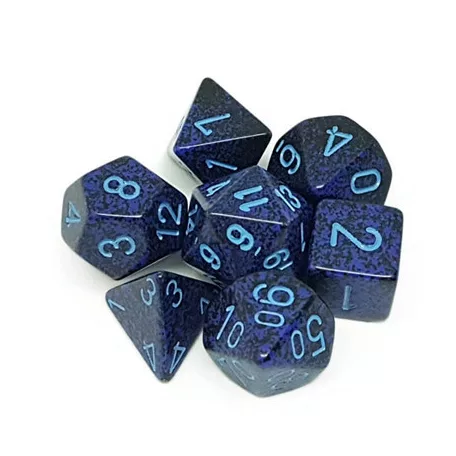 Chessex Speckled Polyhedral 7-Die Set - Cobalt-25307