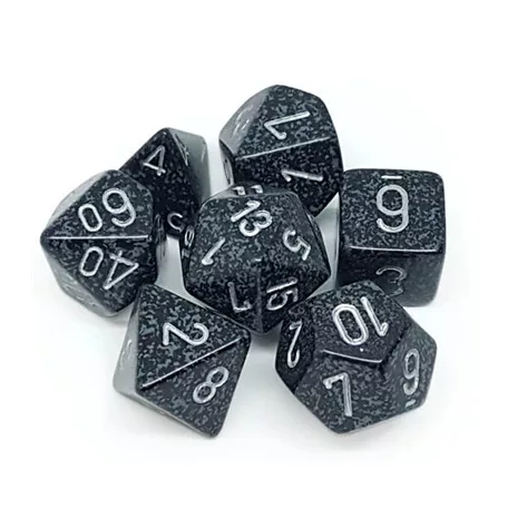 Chessex Speckled Polyhedral 7-Die Set - Ninja-25318