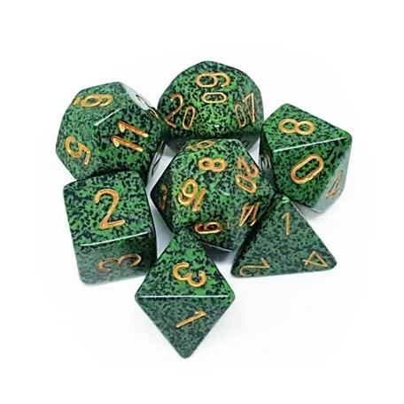 Chessex Speckled Polyhedral 7-Die Set - Golden Recon-25335