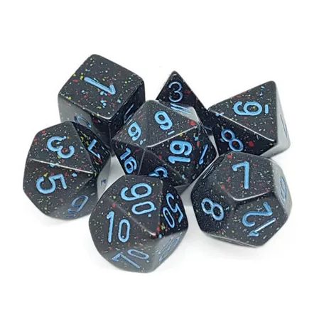 Chessex Speckled Polyhedral 7-Die Set - Blue Stars-25338