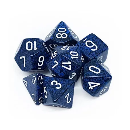Chessex Speckled Polyhedral 7-Die Set - Stealth-25346