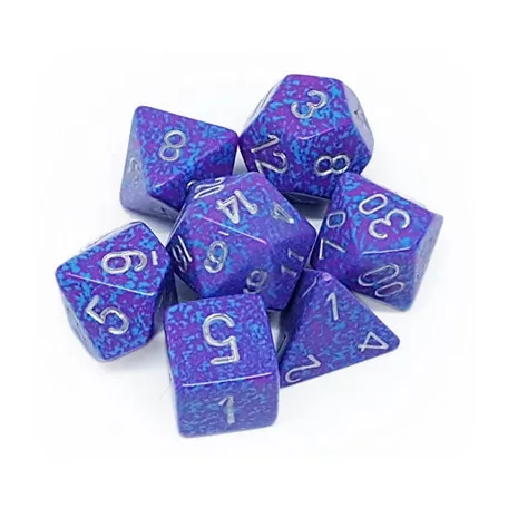 Chessex Speckled Polyhedral 7-Die Set - Silver Tetra-25347
