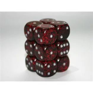 Chessex Speckled 16mm d6 with pips Dice Blocks (12 Dice) - Silver Volcano-25744