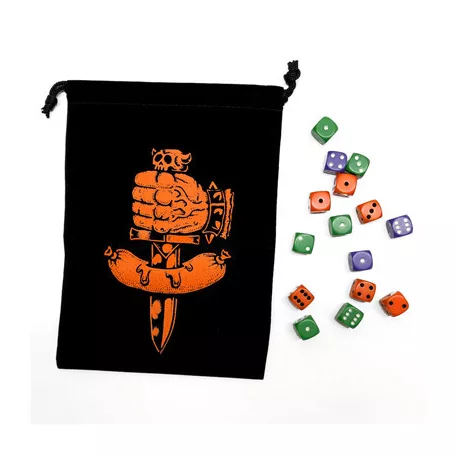 Dungeon Degenerates: Dice Bag and Dice-DuDeDiBaDi