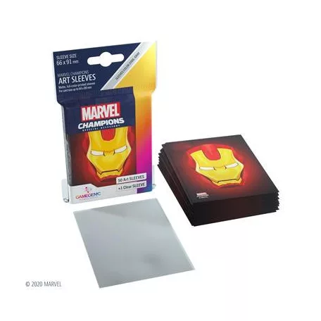 Gamegenic - Marvel Champions Art Sleeves - Iron Man (50+1 Sleeves)-GGS10091ML