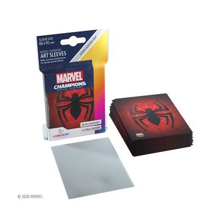Gamegenic - Marvel Champions Art Sleeves - Spider-Man (50+1 Sleeves)-GGS10093ML