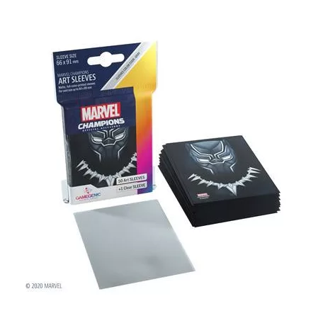 Gamegenic - Marvel Champions Art Sleeves - Black Panther (50+1 Sleeves)-GGS10094ML