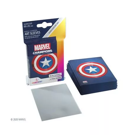 Gamegenic - Marvel Champions Art Sleeves - Captain America (50+1 Sleeves)-GGS10096ML