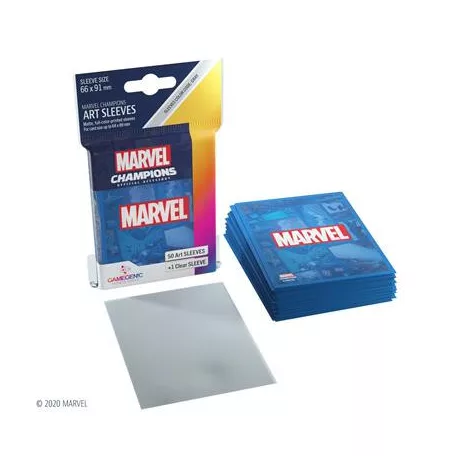Gamegenic - Marvel Champions Art Sleeves - Marvel Blue (50+1 Sleeves)-GGS10106ML