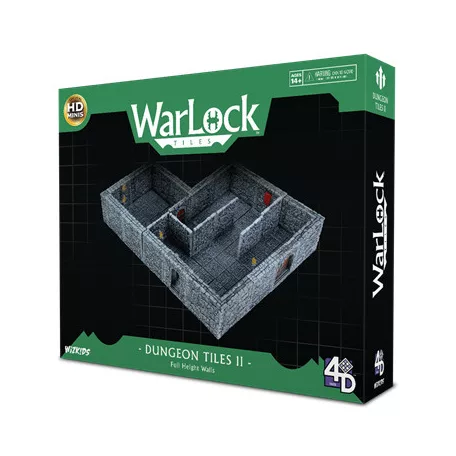 WarLock Tiles: Dungeon Tiles II - Full Height Stone Walls-16510