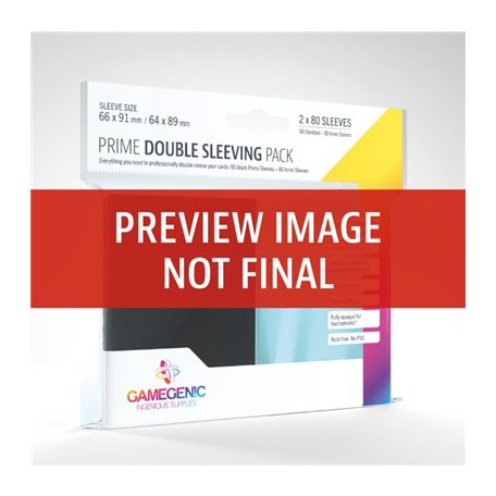 Gamegenic - Matte Double Sleeving Pack Clear/Black (2x100 Sleeves)-GGS10110ML