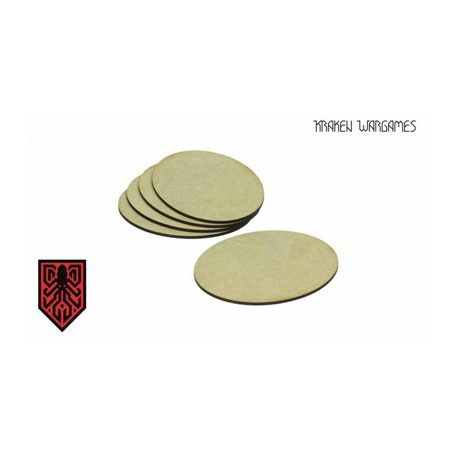 Kraken Wargames - MDF Base round 50mm (15)-KWG0327