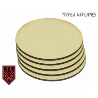 Kraken Wargames - MDF Base Round 100mm (5)-KWG0314