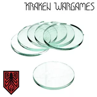 Kraken Wargames - Clear Base Round 24x3mm (10)-KWG0363