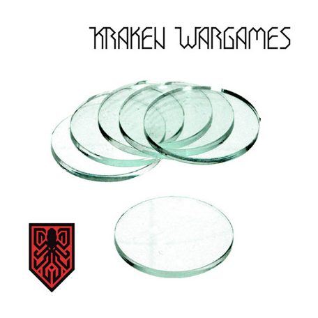 Kraken Wargames - Clear Base round 24x3mm (10)-KWG0363