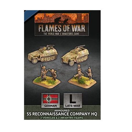 Flames Of War - D-Day: SS Reconaissance Company HQ (Plastic) - EN-GBX153