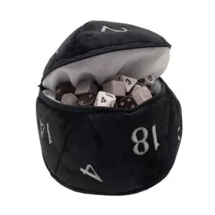 UP - D20 Plush Dice Bag - Black-15680